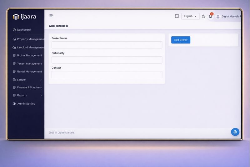 Add broker screen in Ijaara PMS