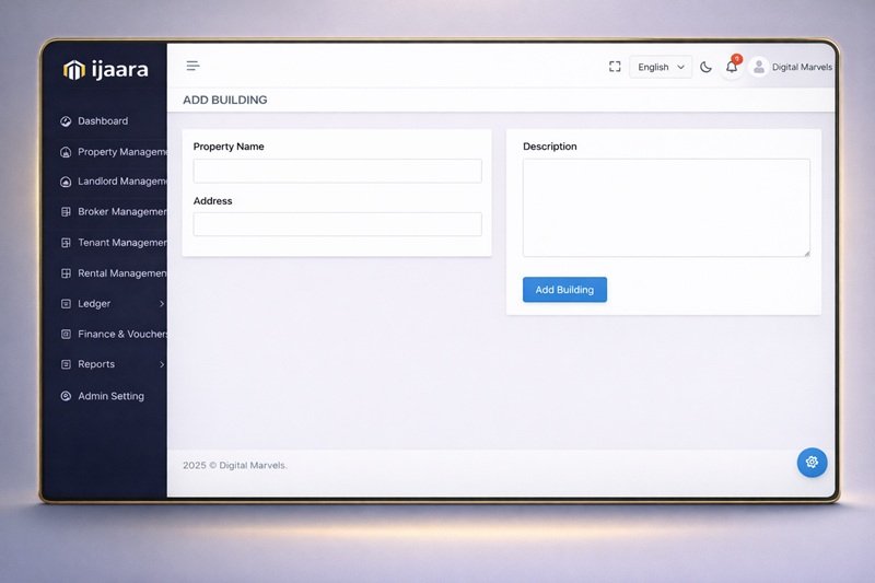 Add building screen in Ijaara PMS