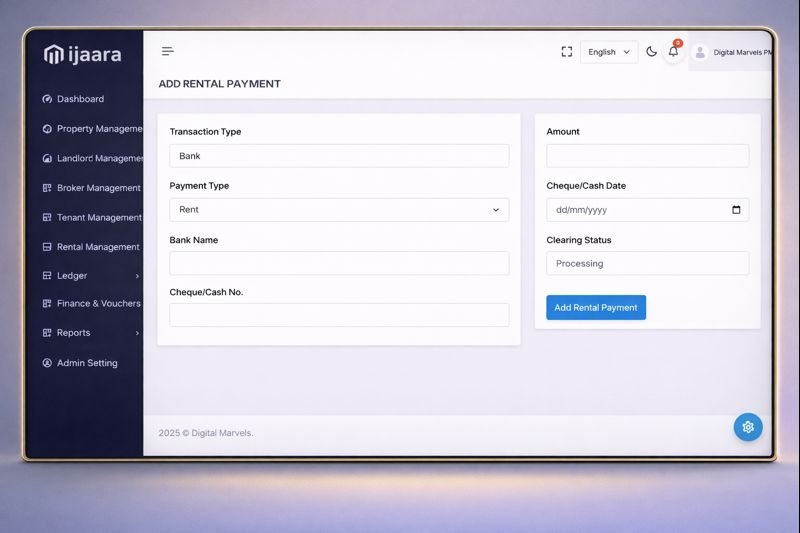 Add rental details screen in Ijaara PMS